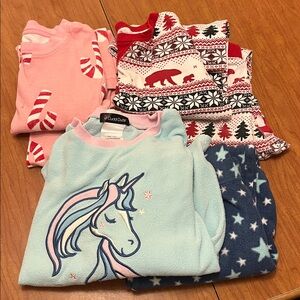 Kids Pajama Set - Pink, Red, Blue